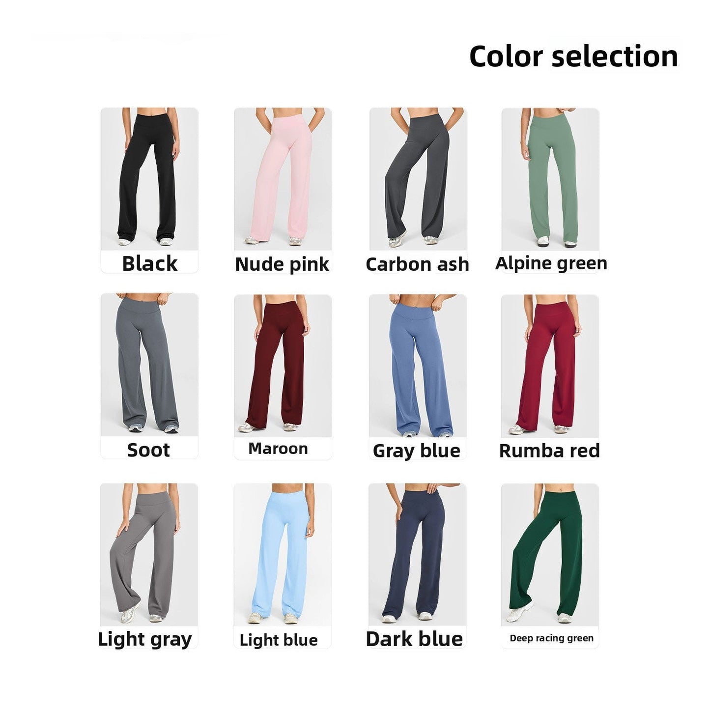 Womens High Waisted Flared Pants